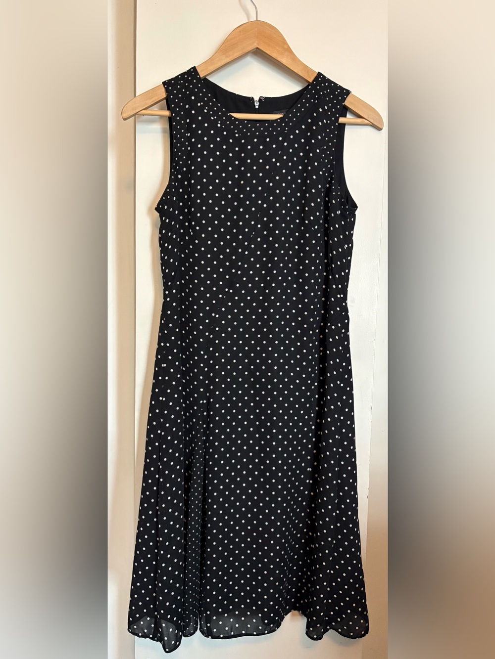Ann Taylor Fit & Flare Polka Dot Dress